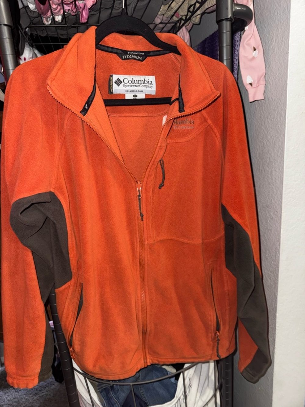 Columbia Titanium Orange Full-Zip Fleece Jacket - Picture 5 of 10